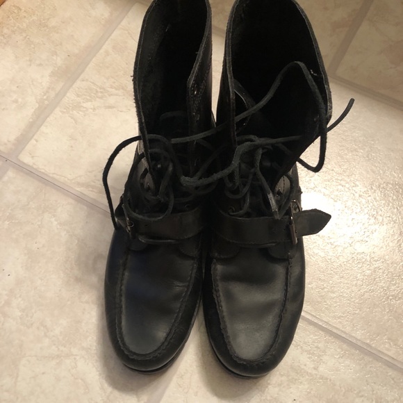 Polo by Ralph Lauren Black Leather Boots Sz 10D - Picture 3 of 6